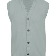 Жилет на пуговицах с V-образным вырезом