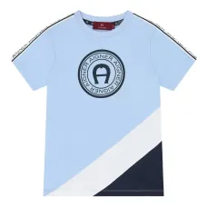 Футболка в стиле колор-блок с логотипом