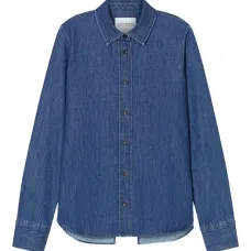 джинсовая рубашка на пуговицах