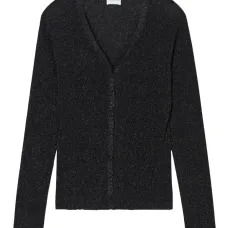 Кардиган в рубчик с эффектом металлик