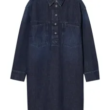 джинсовое платье-рубашка