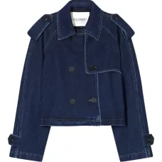 укороченная джинсовая куртка