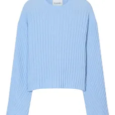 Свитер в рубчик с круглым вырезом