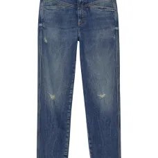 джинсы с эффектом потертости