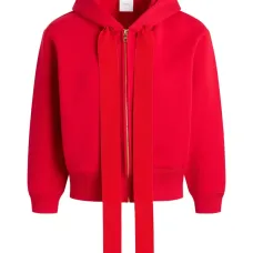 худи на молнии с вышитым логотипом