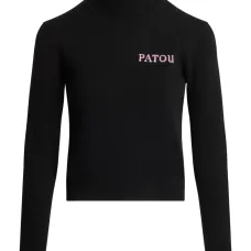 Джемпер вязки интарсия с высоким воротником Джемпер вязки интарсия с высоким воротником