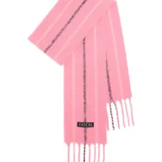 Шарф с бахромой и полосками