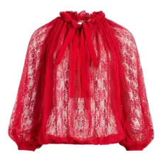 Кружевной топ с кулиской