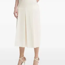 Юбка миди с поясом и складками