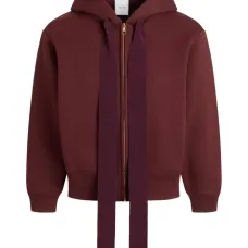 худи на молнии с вышитым логотипом