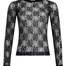 Кружевной топ с длинными рукавами