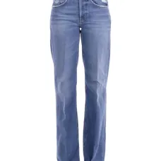 Прямые джинсы с завышенной талией