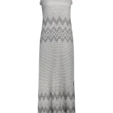 платье с вырезом халтер и эффектом металлик