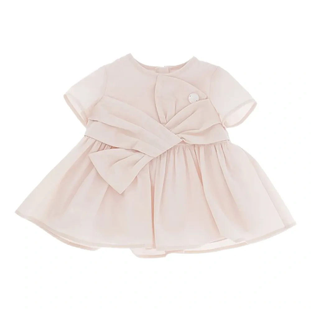 платье La Mia Bambina с короткими рукавами и бантом