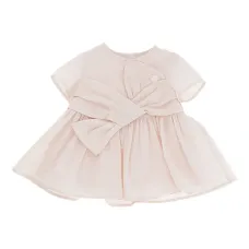 платье La Mia Bambina с короткими рукавами и бантом