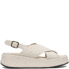 Плетеные сандалии на платформе