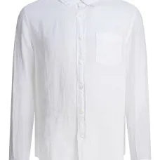 льняная рубашка с длинными рукавами