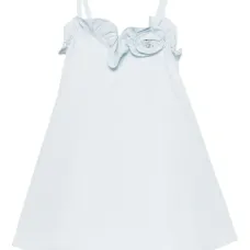 Платье с цветочным декором и оборками