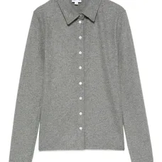 Тонко вязаная рубашка на пуговицах
