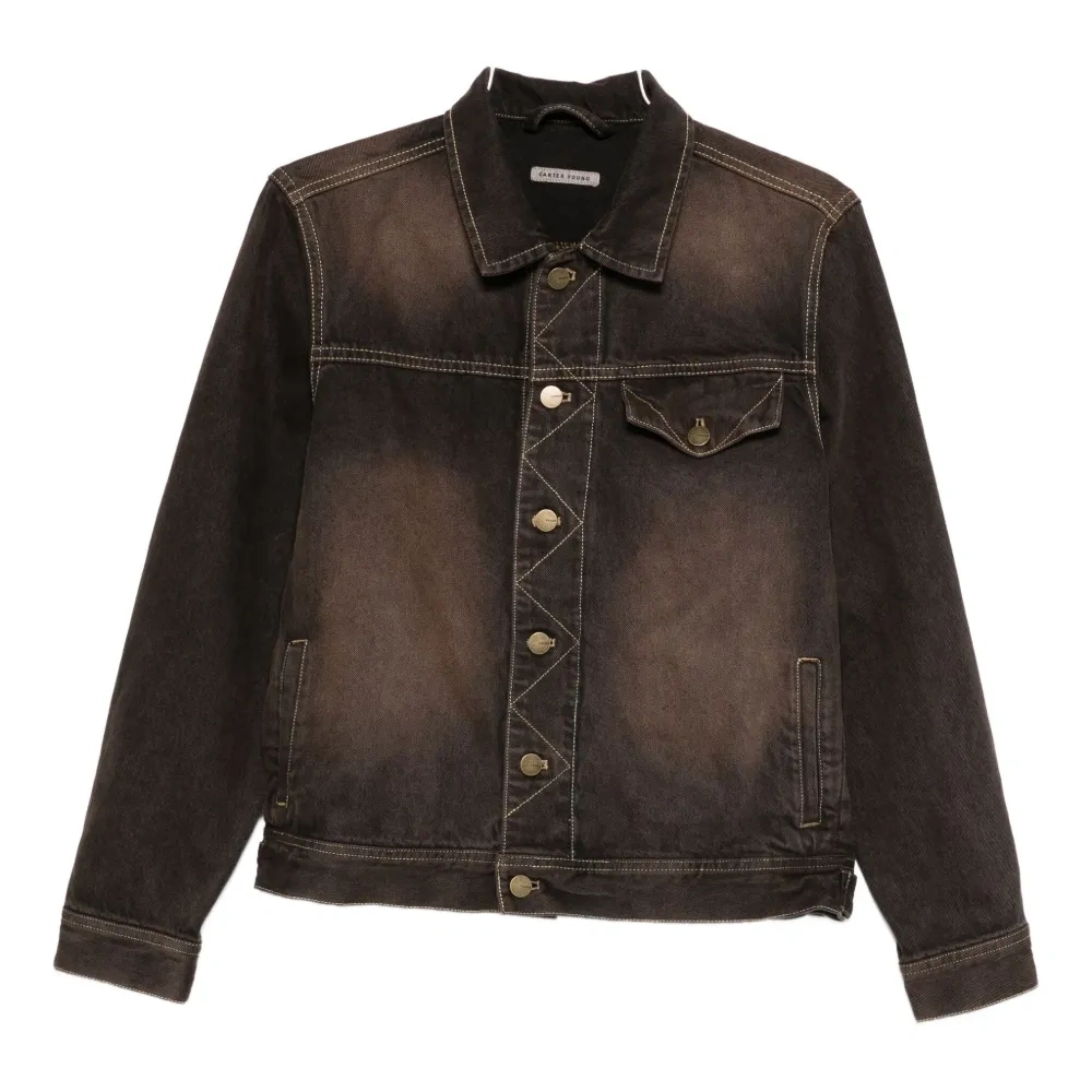 Джинсовая куртка с эффектом перкрашивания