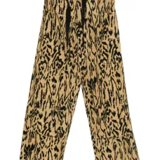 Прямые брюки с анималистичным принтом