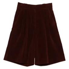 Вельветовые шорты со складками