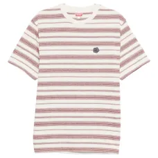 Полосатая футболка с цветочной аппликацией