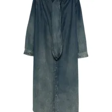 Джинсовое платье макси с завязками Джинсовое платье макси с завязками