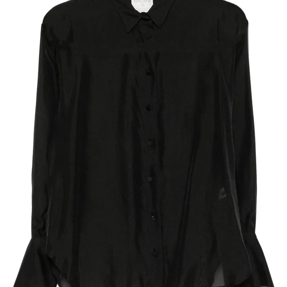 Рубашка с прозрачной вставкой