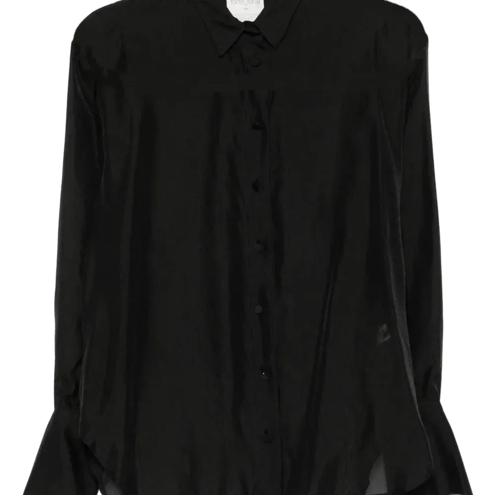 Рубашка с прозрачной вставкой