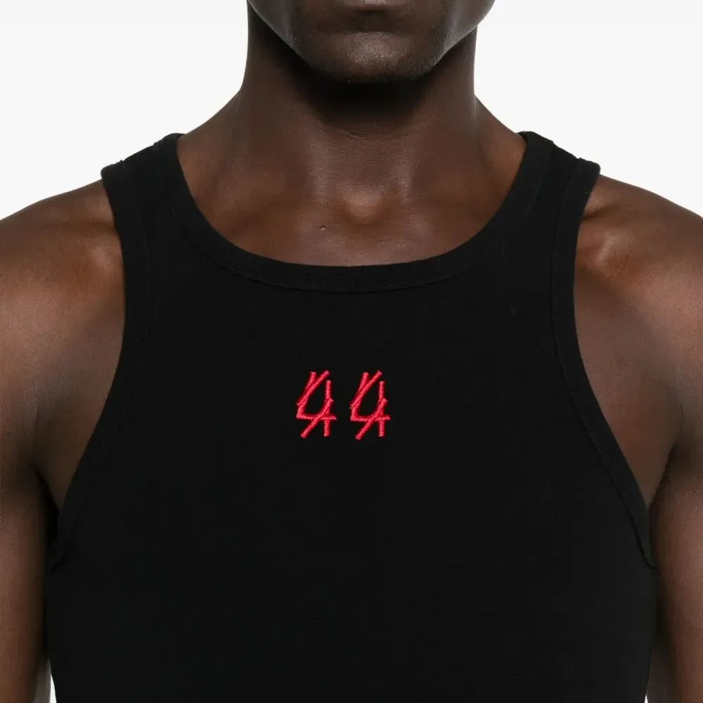 Топ без рукавов с вышитым логотипом Топ без рукавов с вышитым логотипом