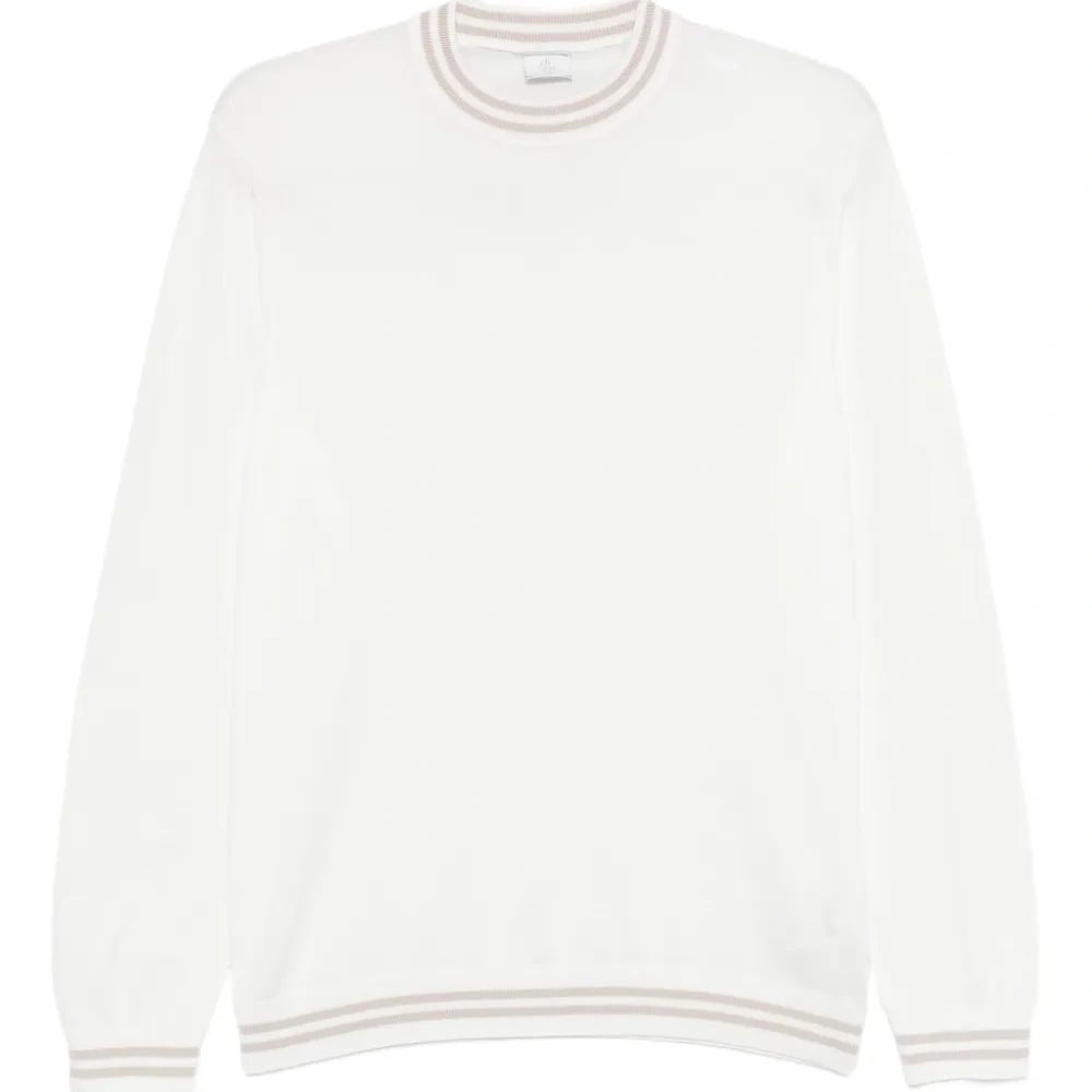 джемпер с отделкой в полоску