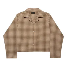 Укороченная рубашка в клетку