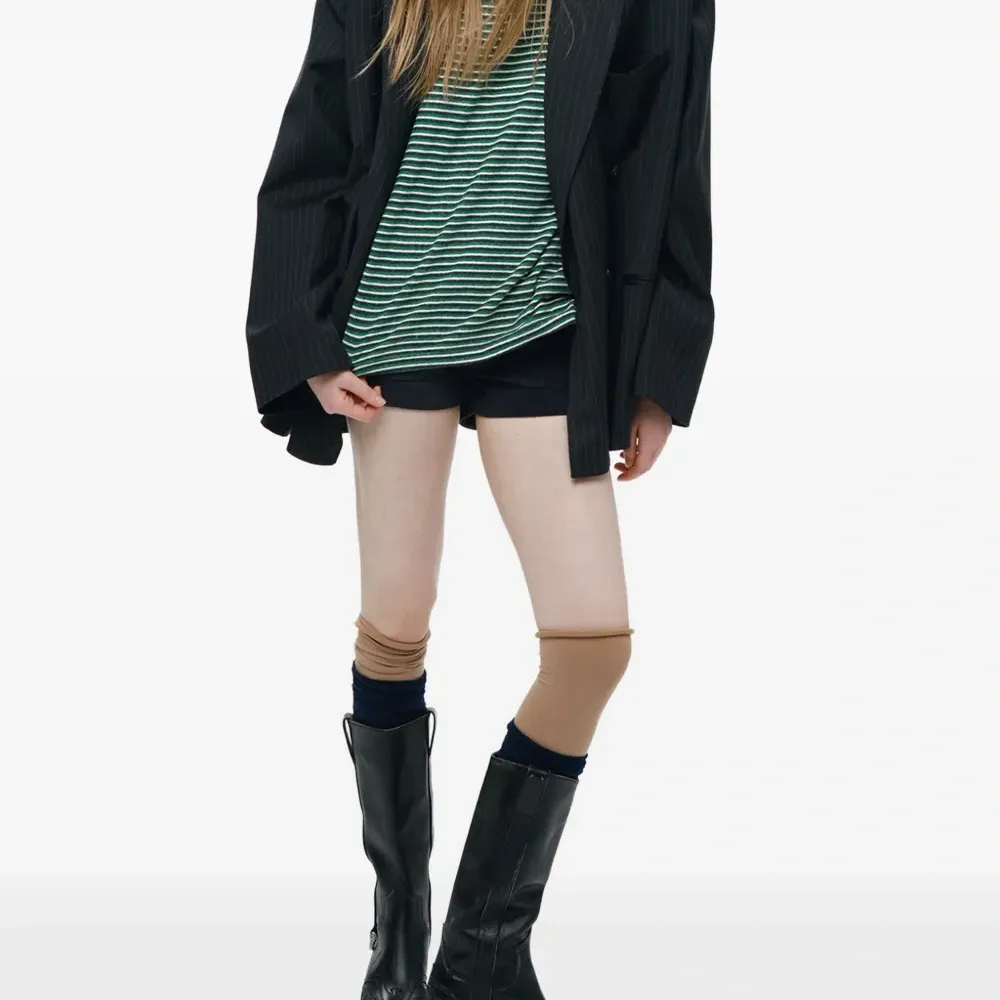 Полосатый топ с длинными рукавами