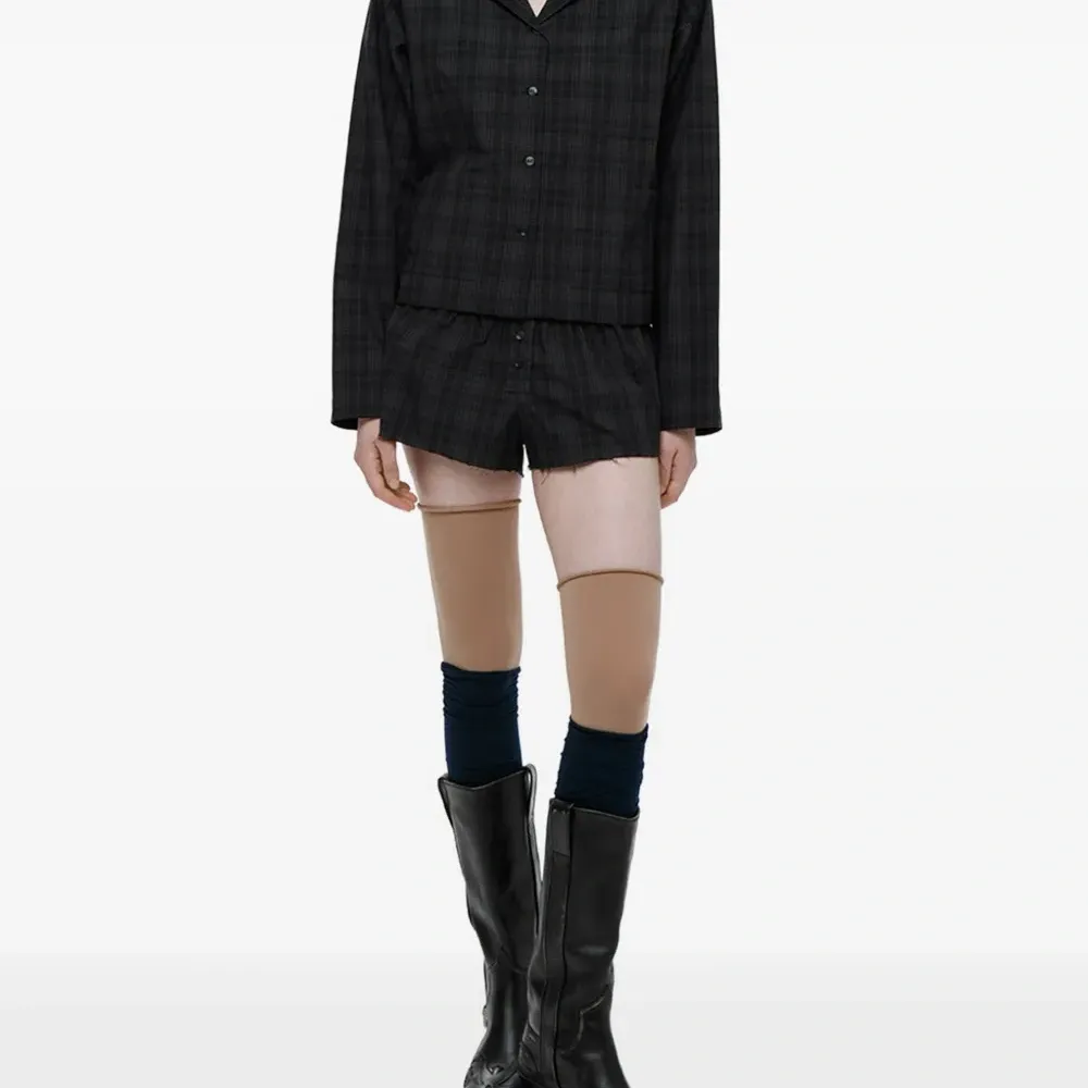 Клетчатые шорты на пуговицах