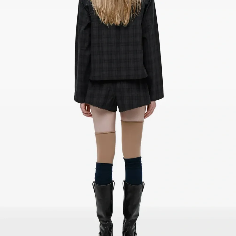 Клетчатые шорты на пуговицах