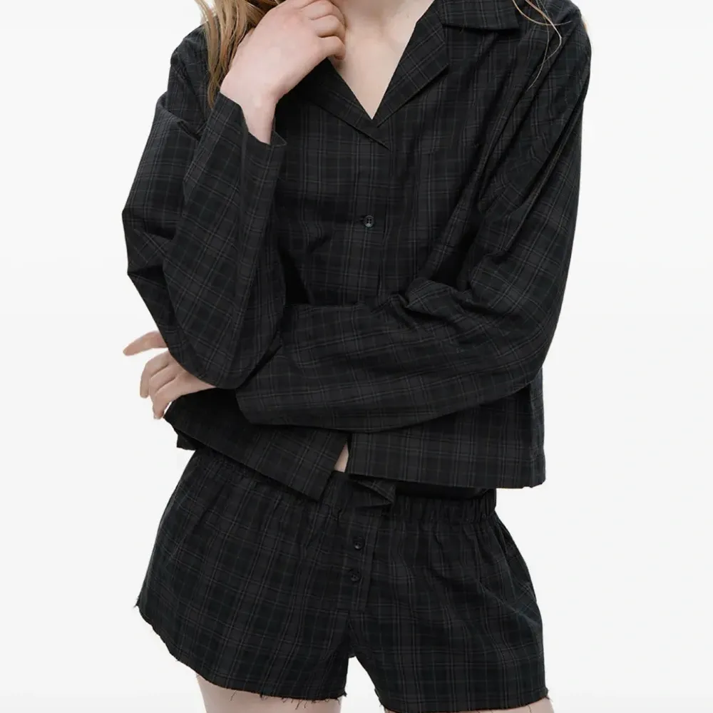 Клетчатые шорты на пуговицах