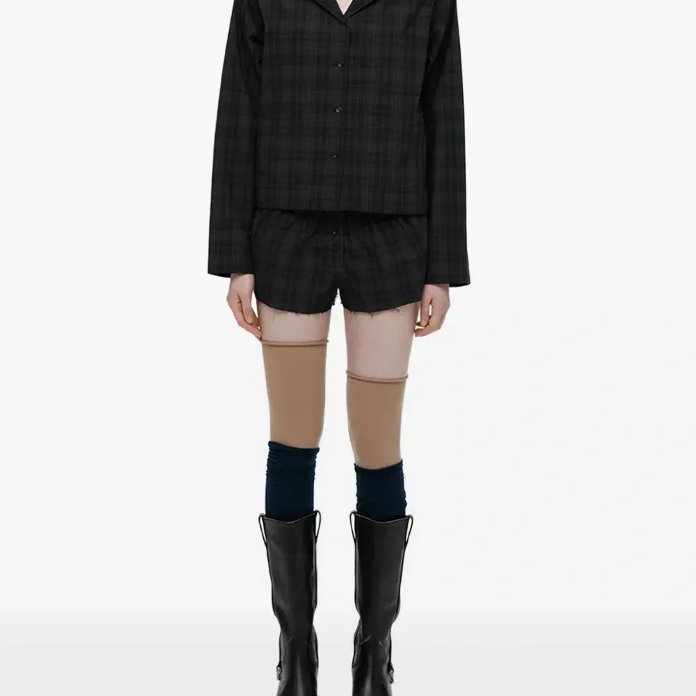 Клетчатая рубашка с короткими рукавами