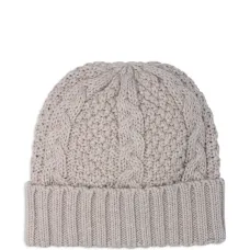 Шапка бини фактурной вязки