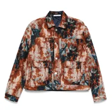 куртка-рубашка с абстрактным принтом