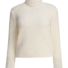 Шерстяной свитер с высоким воротником