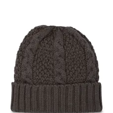 Шапка бини фактурной вязки