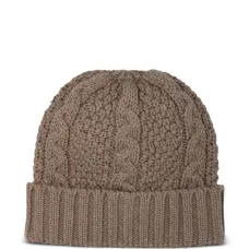 Шапка бини фактурной вязки