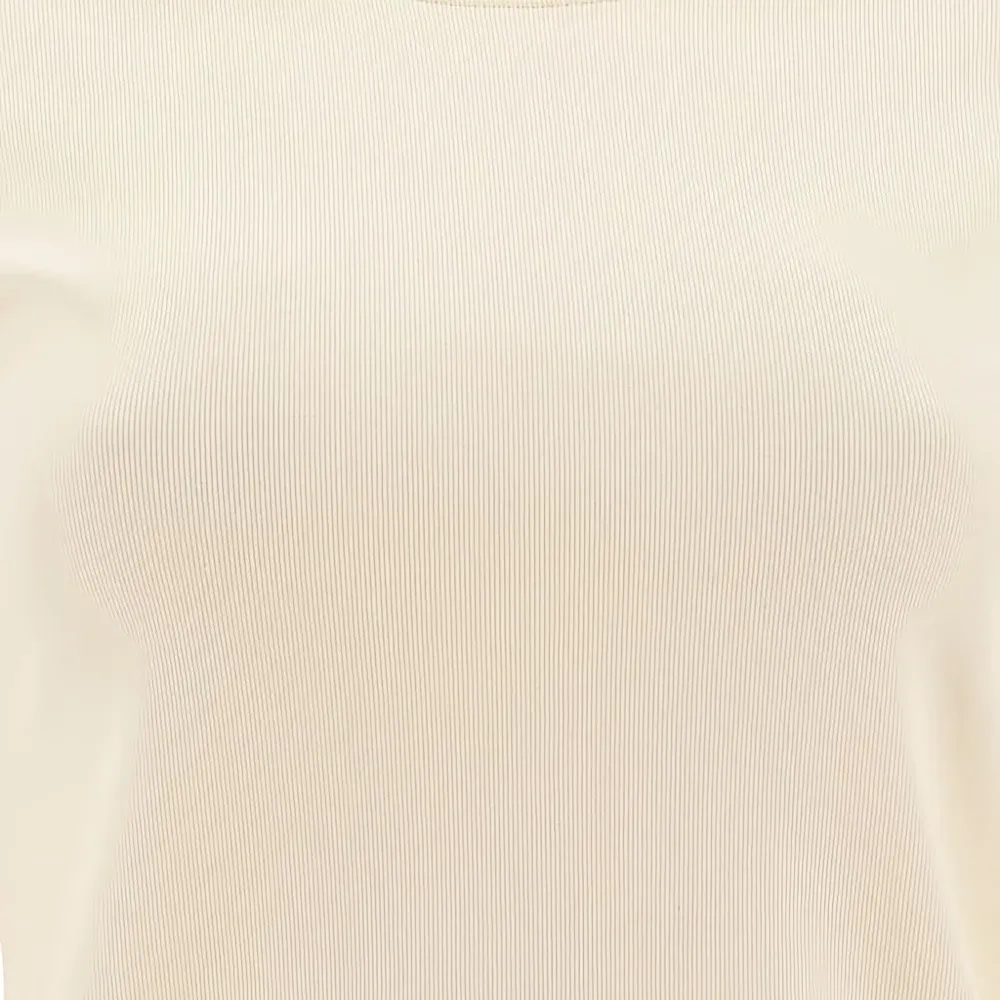 Топ в рубчик с круглым вырезом Топ в рубчик с круглым вырезом