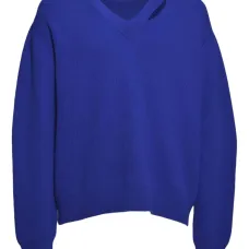 шерстяной свитер с V-образным вырезом