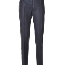 Брюки строгого кроя в тонкую полоску
