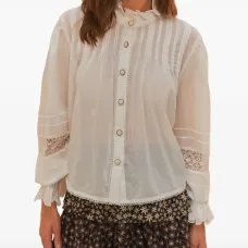 Блузка с кружевными вставками