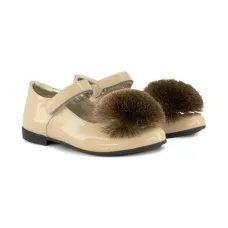 балетки с помпонами