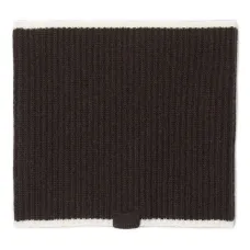 Шарф в рубчик с контрастной отделкой