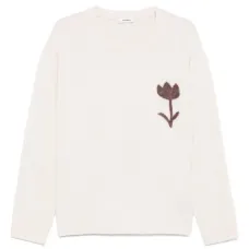 Толстовка с цветочной аппликацией Толстовка с цветочной аппликацией